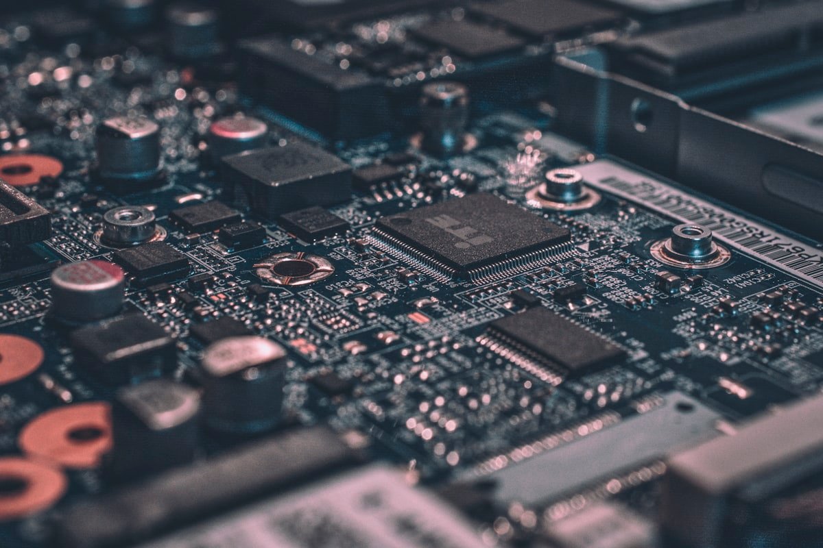 Integrated circuits on a dark printed circuit board
